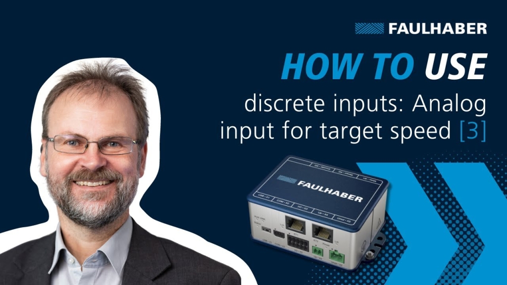 How to use discrete inputs: Analog input for target speed (3) - FAULHABER Drive ...
